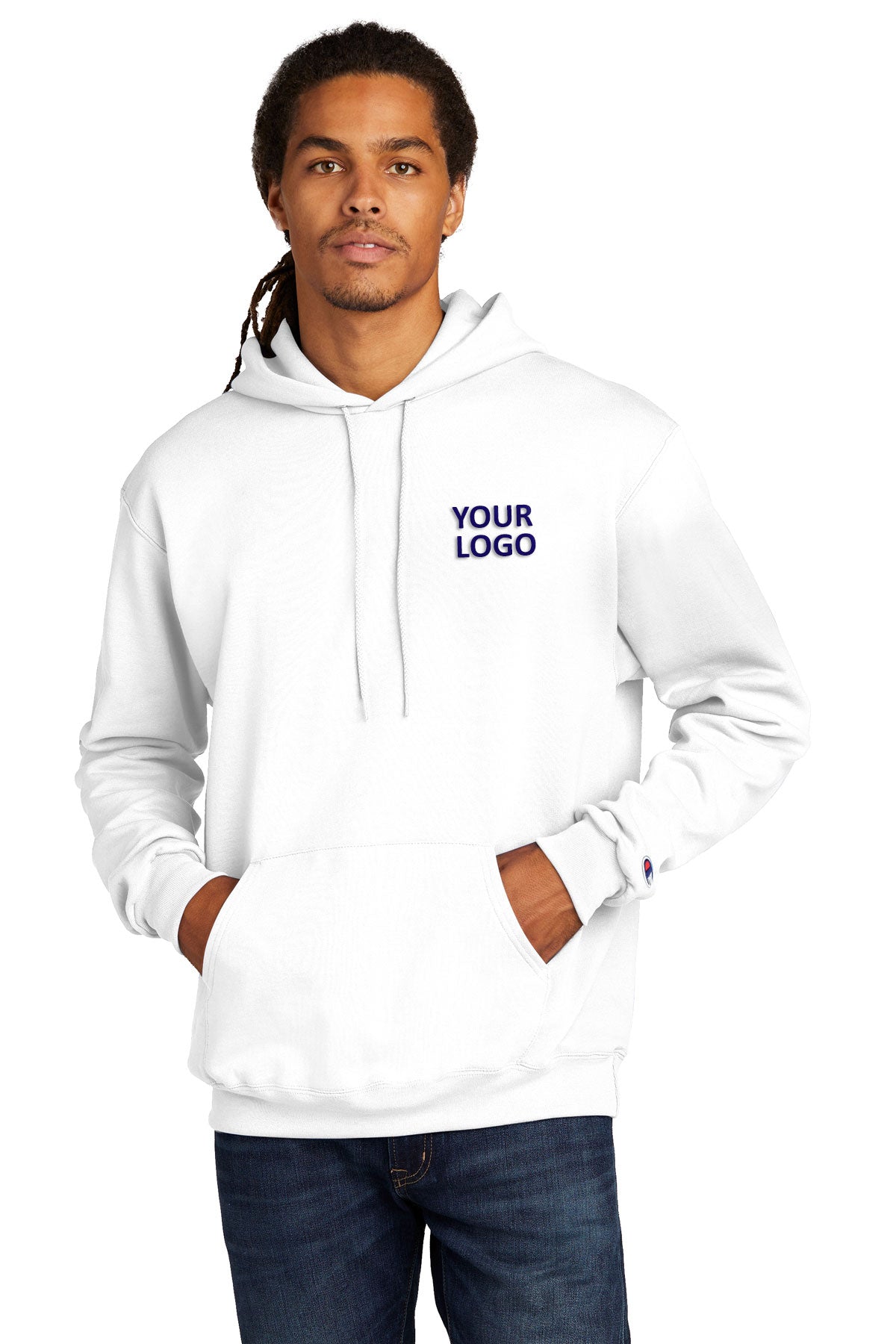 Champion Eco Fleece Pullover Hoodie S700 White