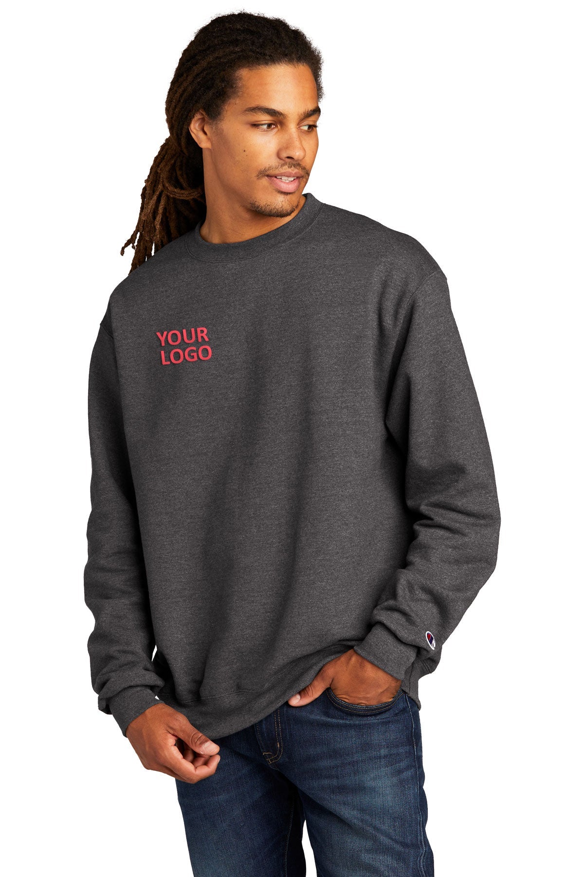 Champion Eco Fleece Crewneck Sweatshirt S6000 Charcoal Heather