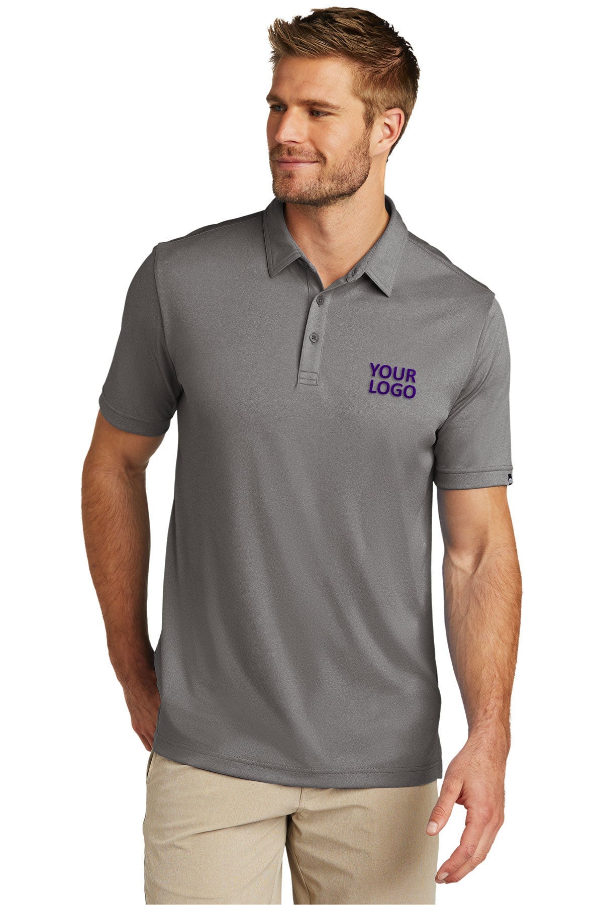 TravisMathew Coto Performance Polo Quiet Shade Grey Heather