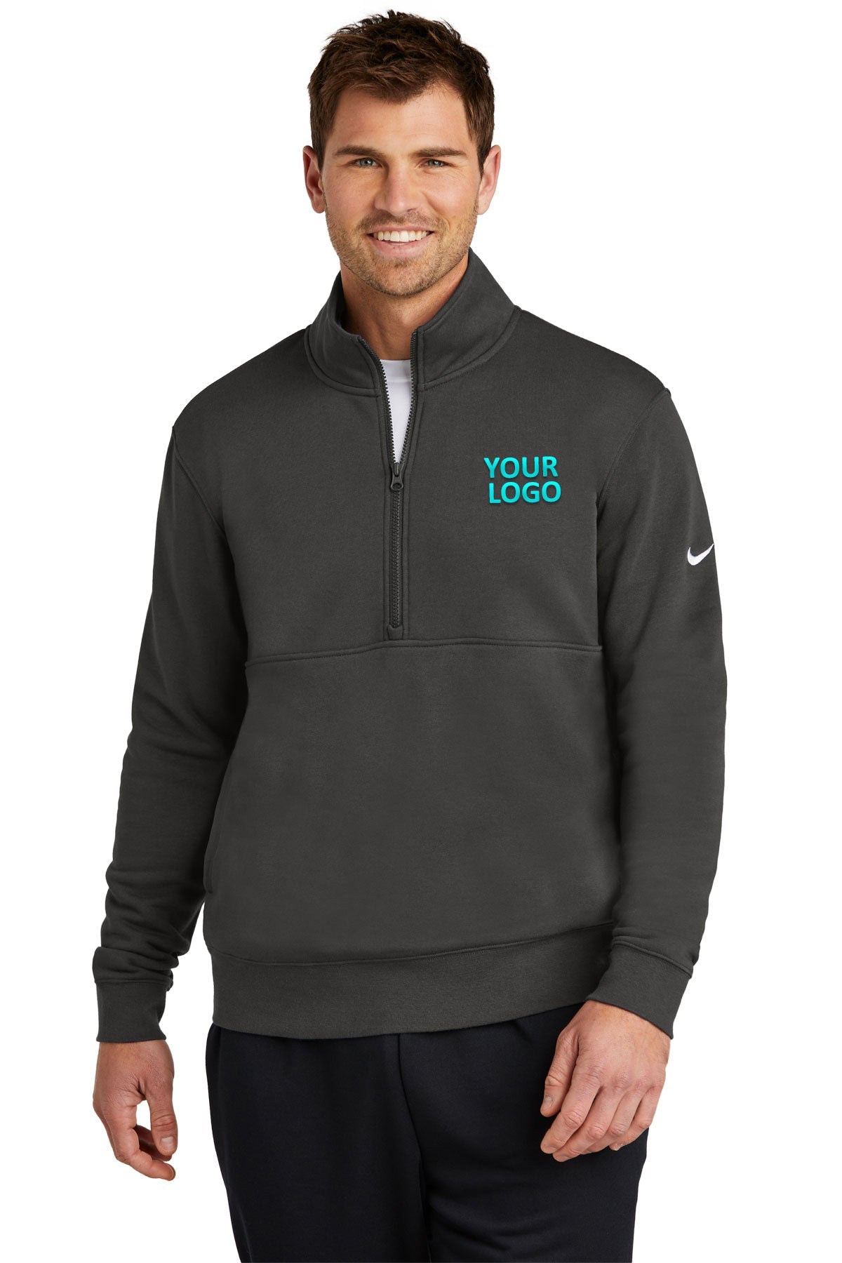 Nike Anthracite NKDX6718 custom embroidered sweatshirts