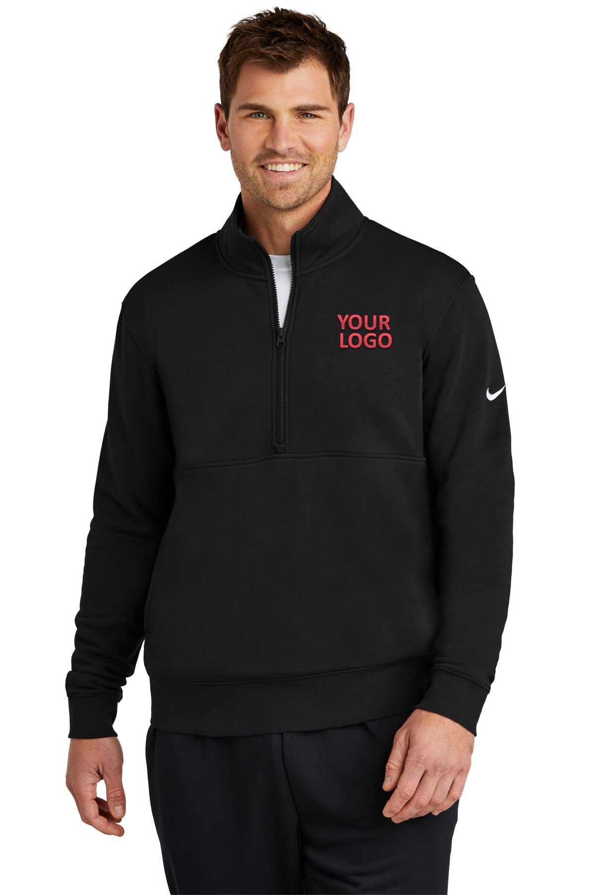 Nike Black NKDX6718 custom sweatshirts with logo