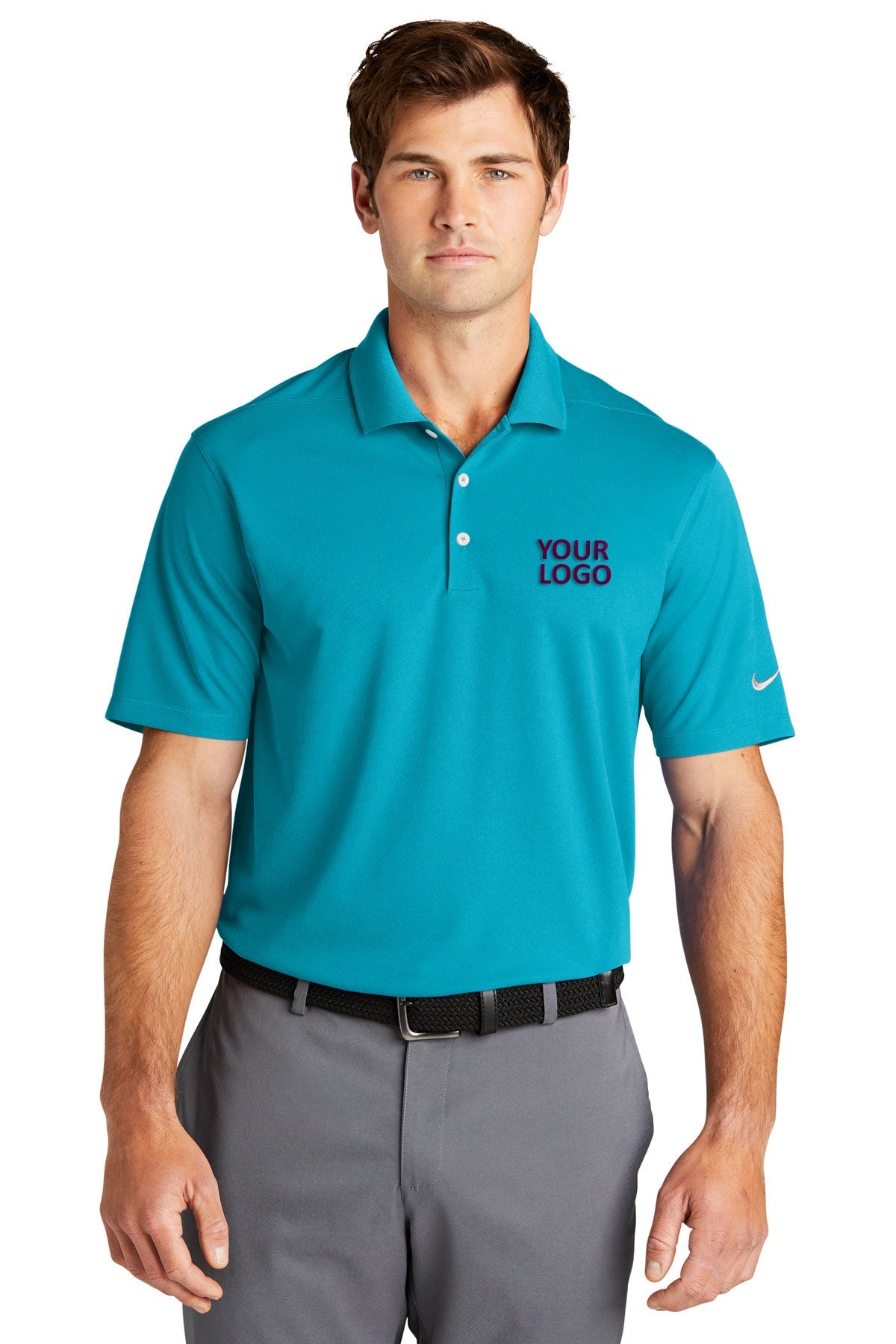 Nike Tidal Blue NKDC1963 custom polo shirts with logo