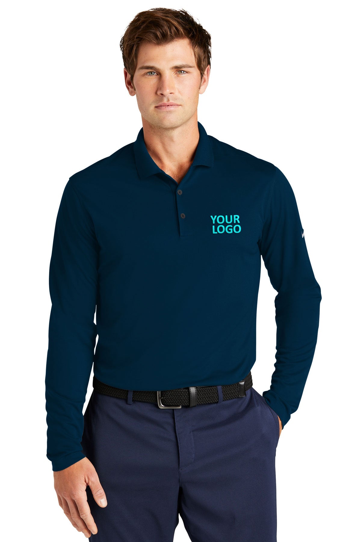 Nike Navy NKDC2104 custom logo polo shirts