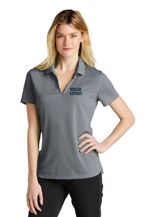 Nike Dri-FIT Micro Pique Customized Polos, Cool Grey [AL Adams Construction]