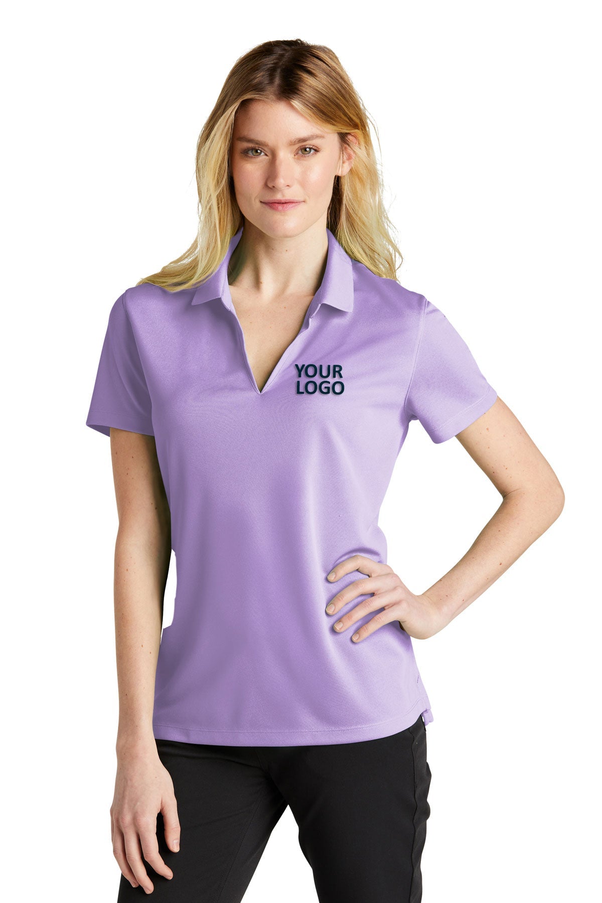 Nike Ladies Dri-FIT Micro Pique Customized Polos, Urban Lilac