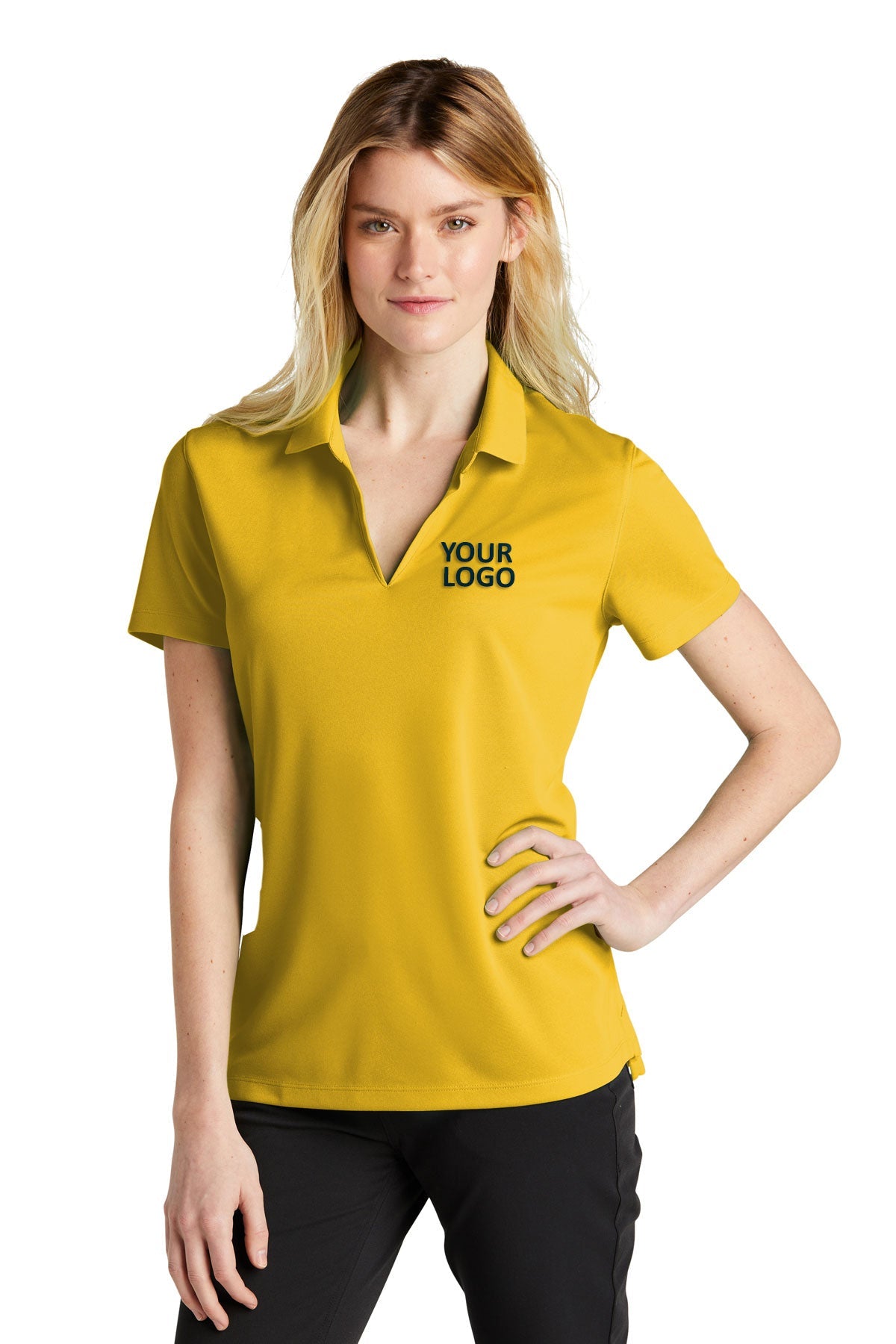 Nike Varsity Maize NKDC1991 business polos with logo