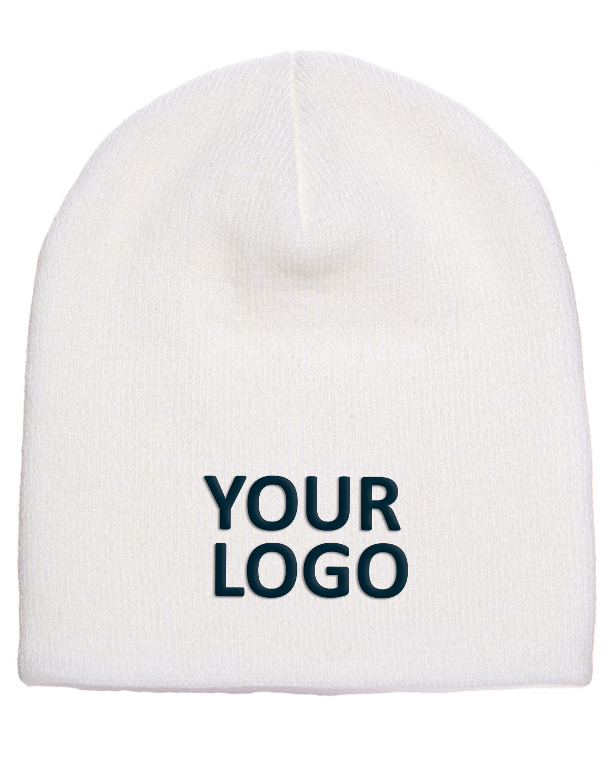 Yupoong Classic Customized Beanies, White