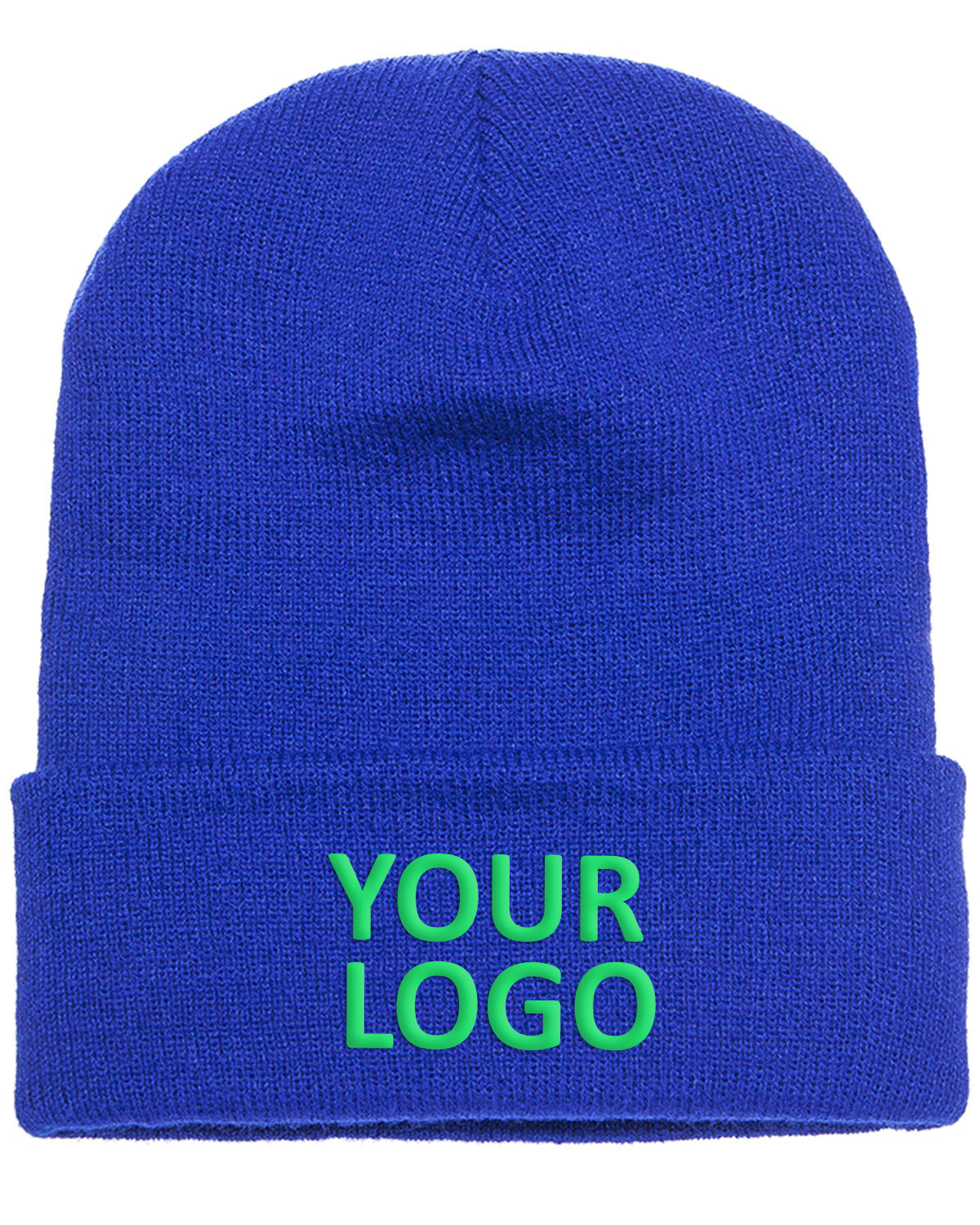 Yupoong Cuffed Customized Beanies, Royal