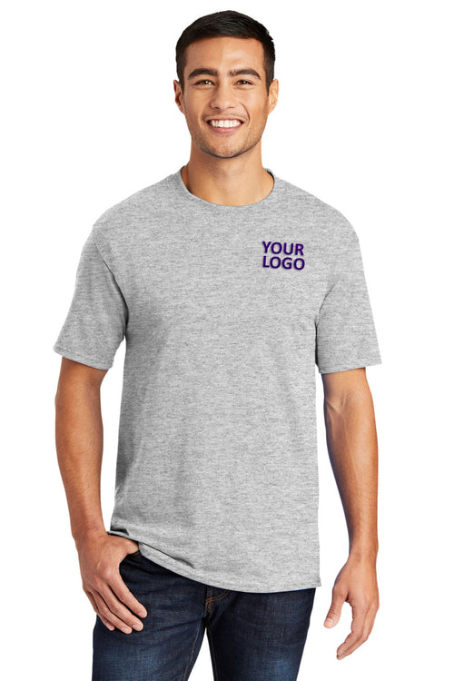 Port & Company Core Blend Custom Pocket Tee's, Ash