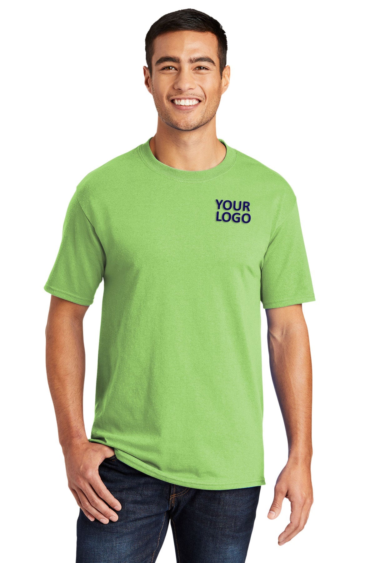 Port & Company Core Blend Custom Tee's, Lime