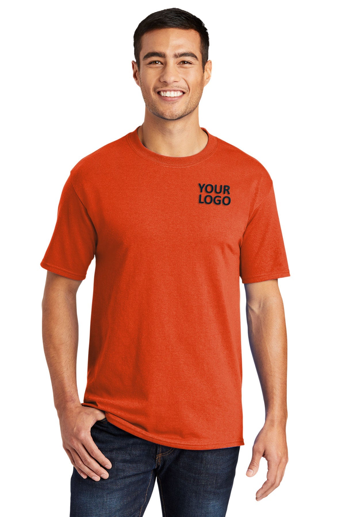 Port & Company Core Blend Customized Tee's, Orange
