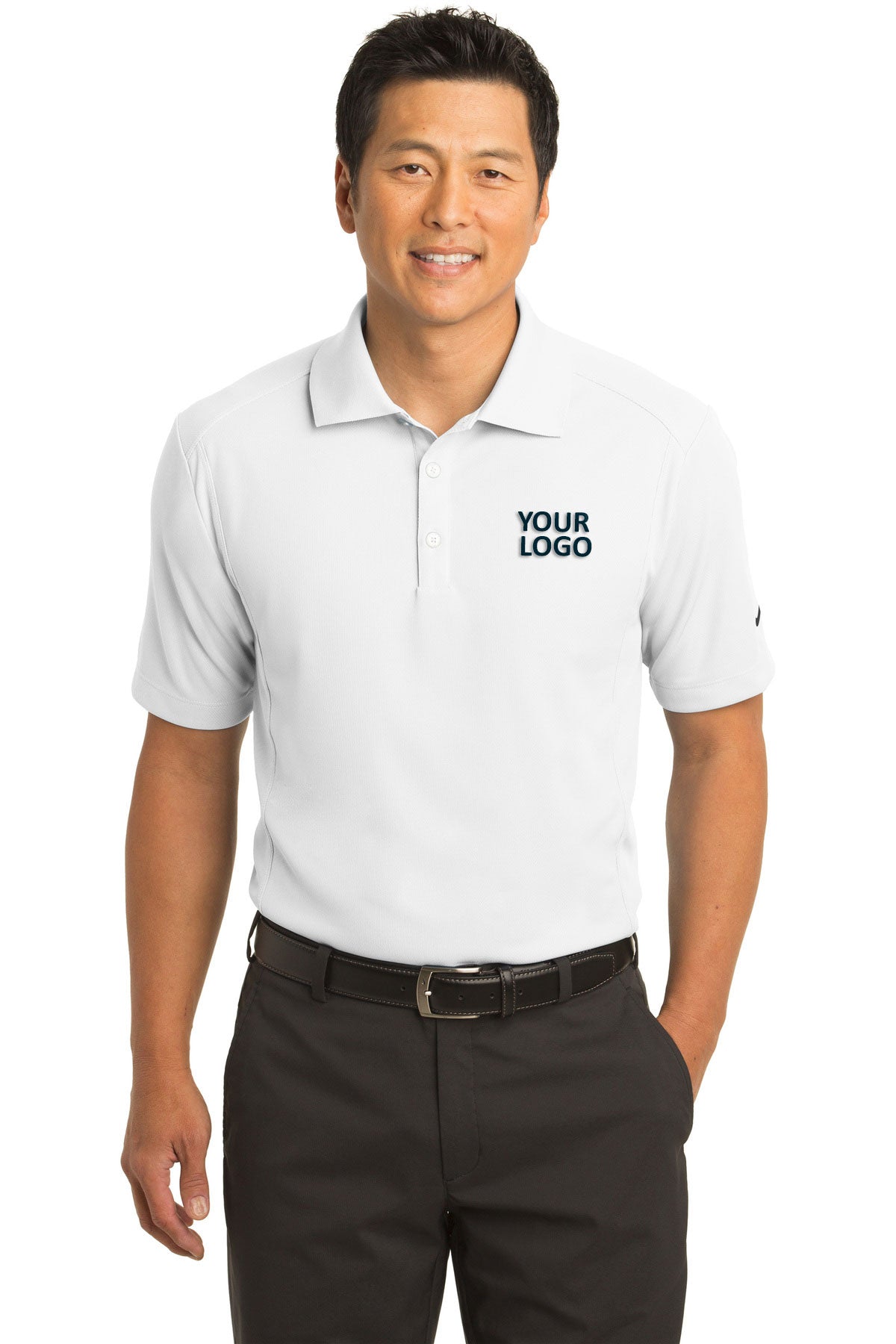 Nike Dri-FIT Classic Custom Polos, White