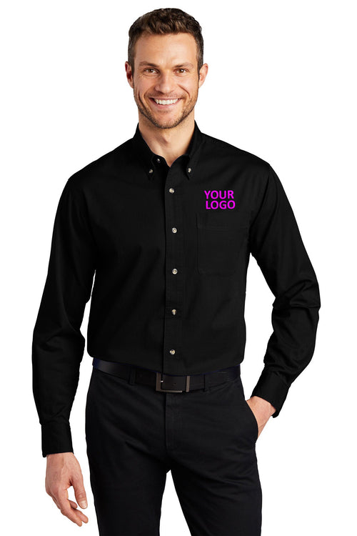 Port Authority Short Sleeve Twill Shirt, Black [TruNorthern]