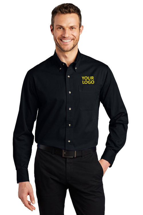 Port Authority Short Sleeve Custom Twill Shirts, Classic Navy