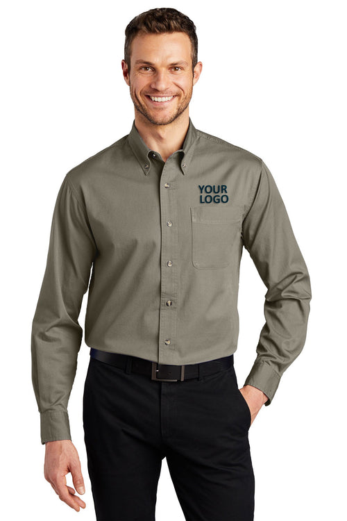 Port Authority Long Sleeve Twill Shirt, Khaki [Labenz & Associates]