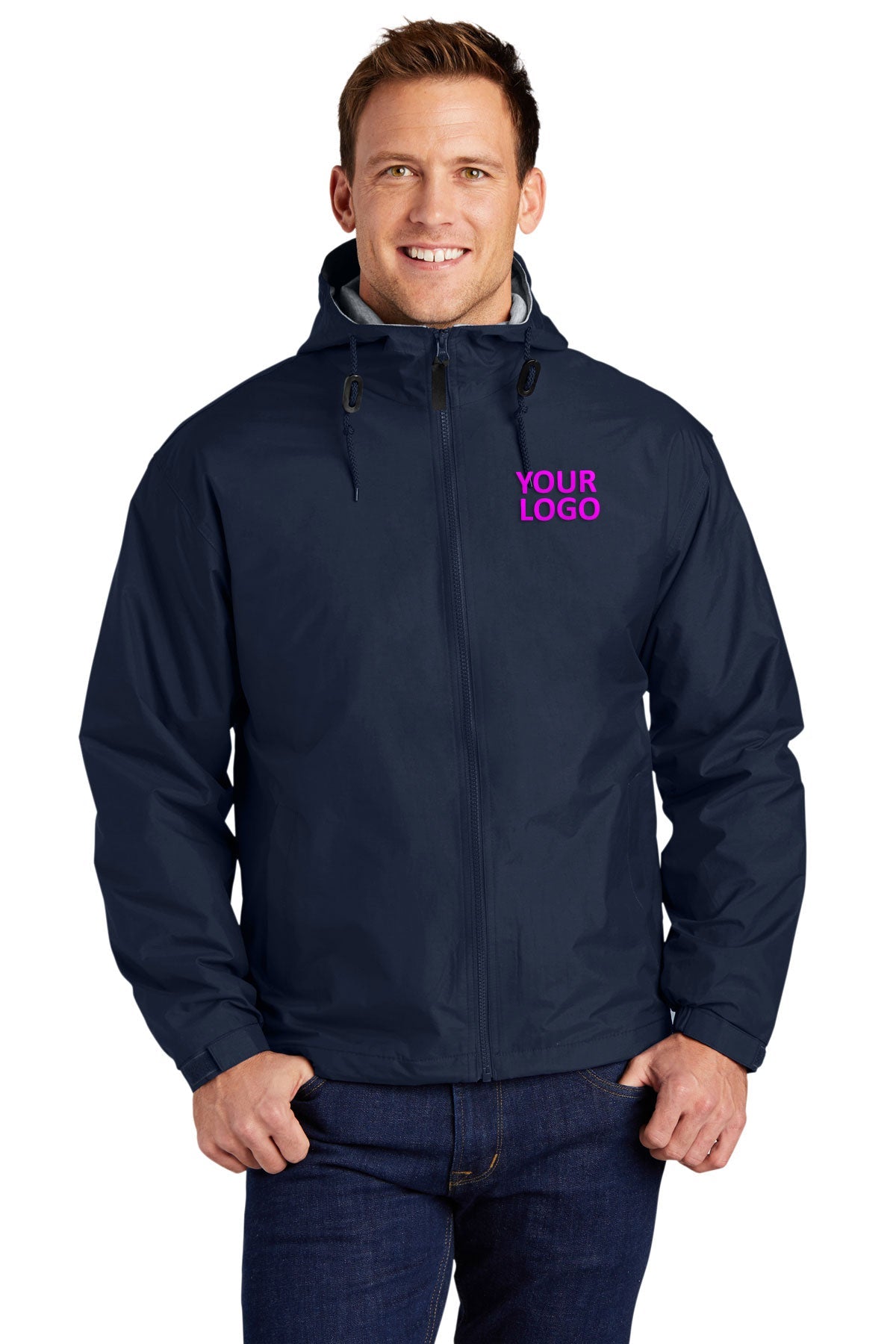 port authority bright navy/light oxford jp56 embroidered team jackets