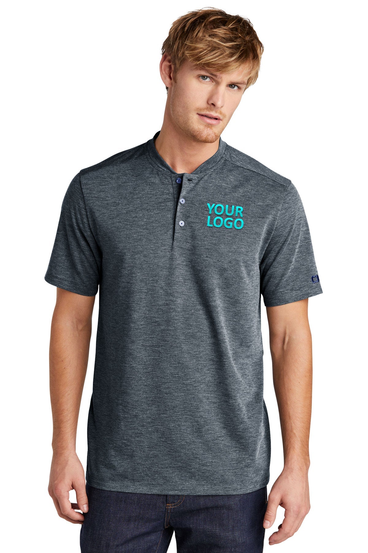 OGIO Evolution Customized Henleys, River Blue Navy