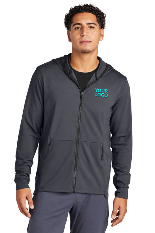 Sport-Tek Ladies Branded Circuit Hooded Full-Zip, Deep Black