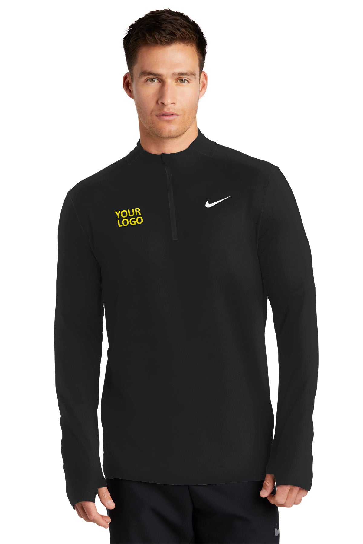 Nike Dri-FIT Element Custom Quarter Zips, Black