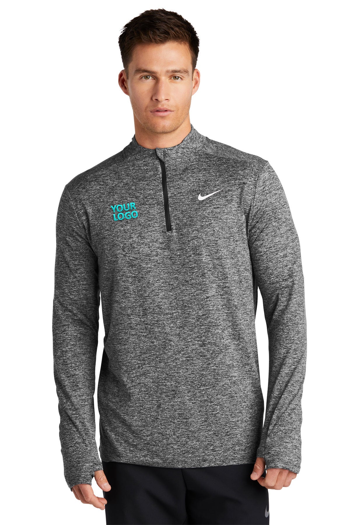Nike Black Heather NKDH4949 custom logo sweatshirts