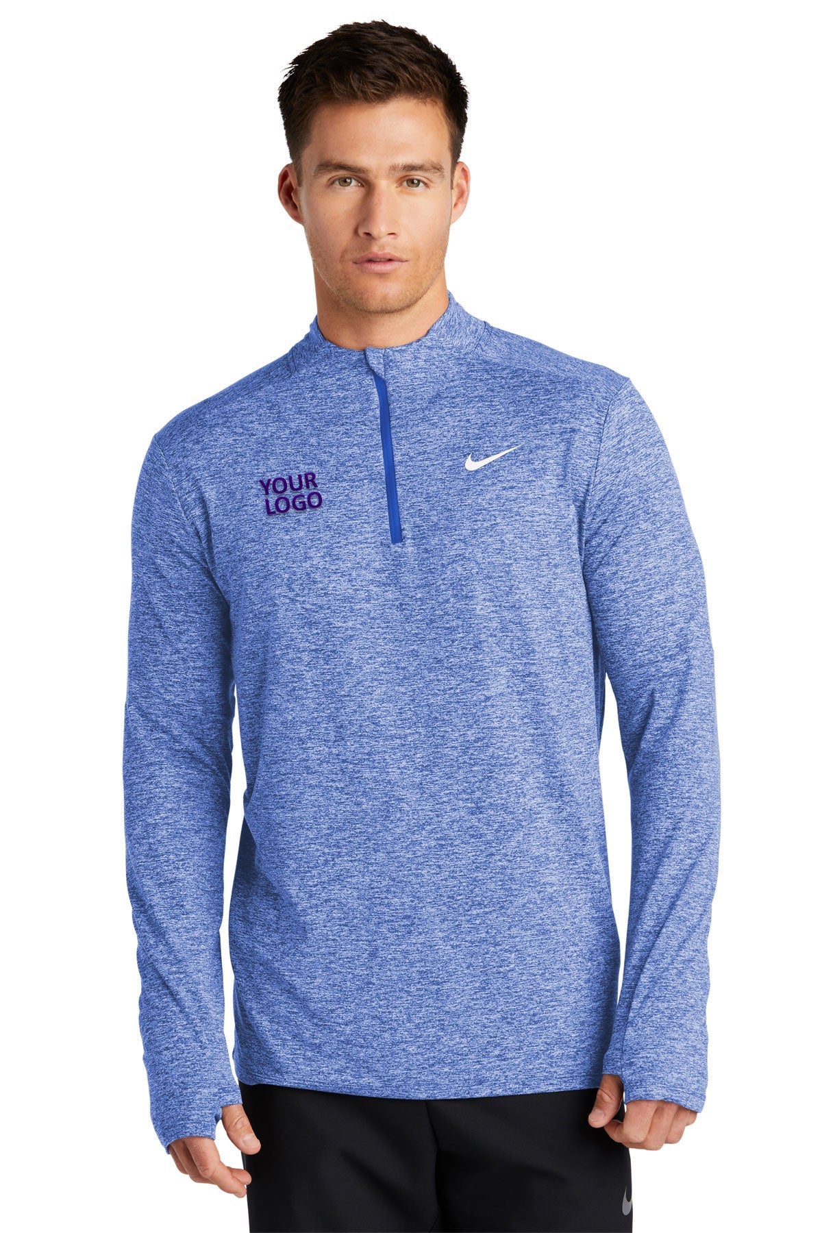 Nike Dri-FIT Element Custom Quarter Zips, Top Royal Heather