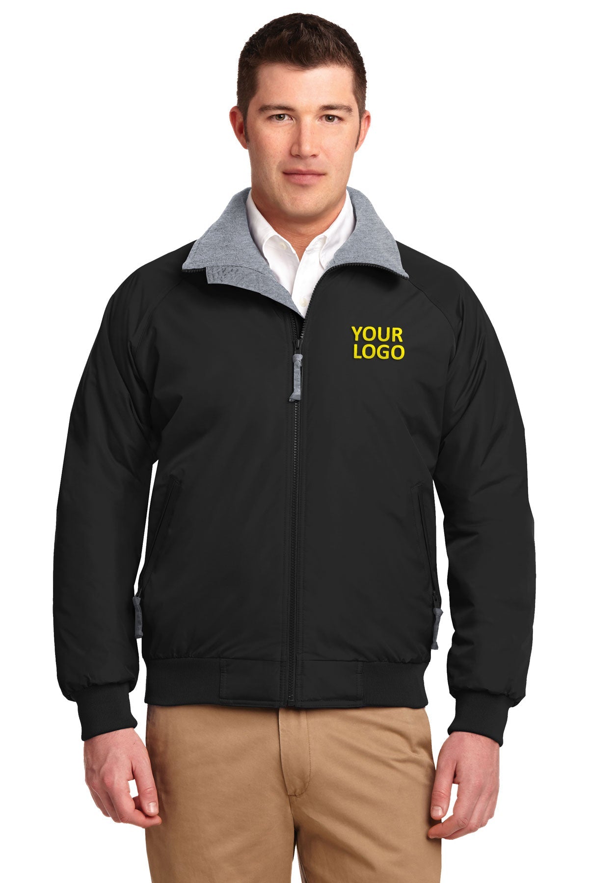 Port Authority Challenger Customized Jackets, True Black/ Grey Heather