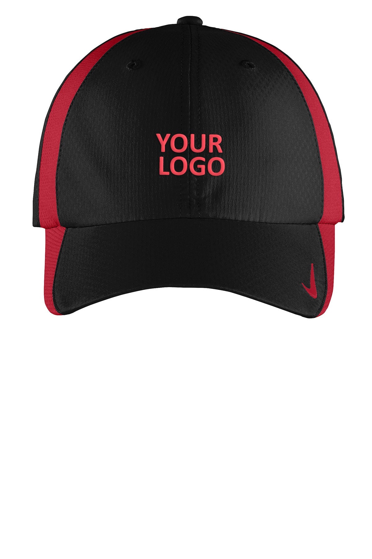Nike Sphere Dry Custom Caps, Black/ Gym Red
