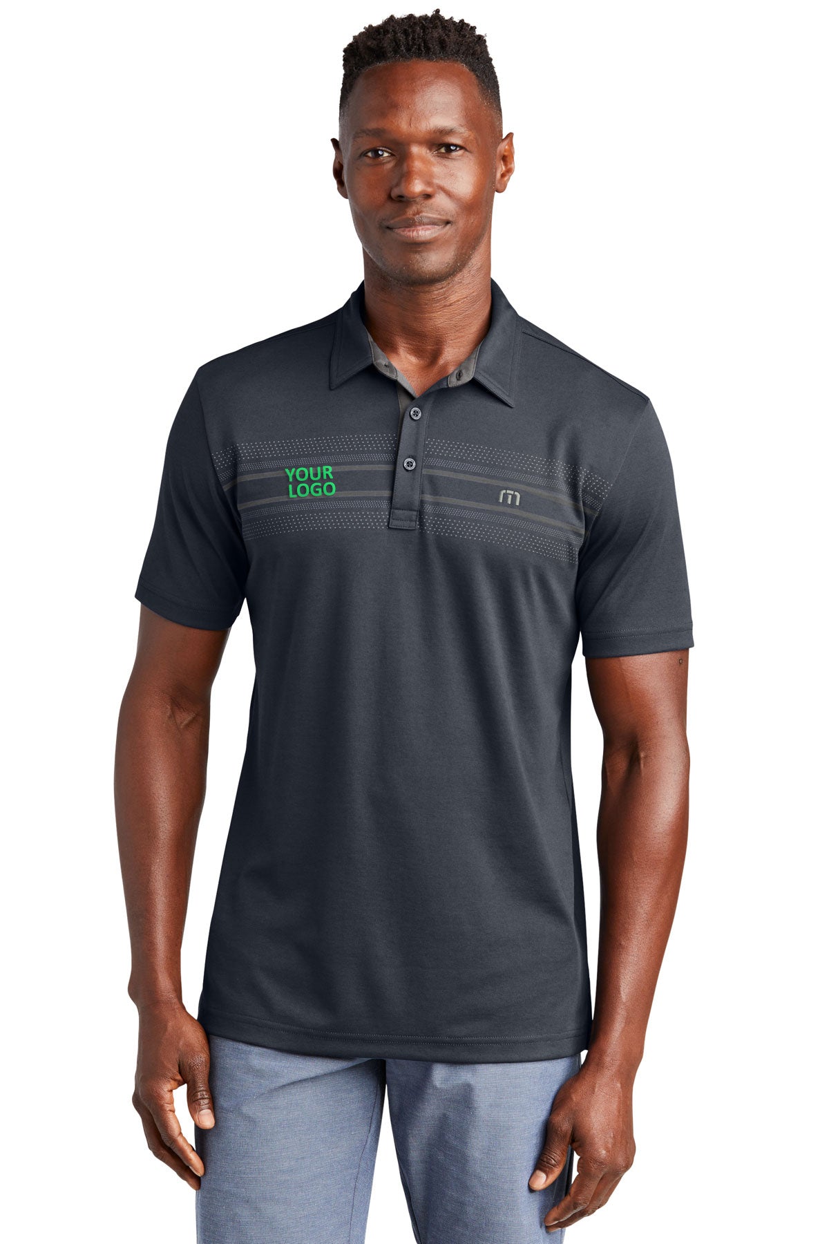 TravisMathew Blue Nights Polos custom polo shirts with logo