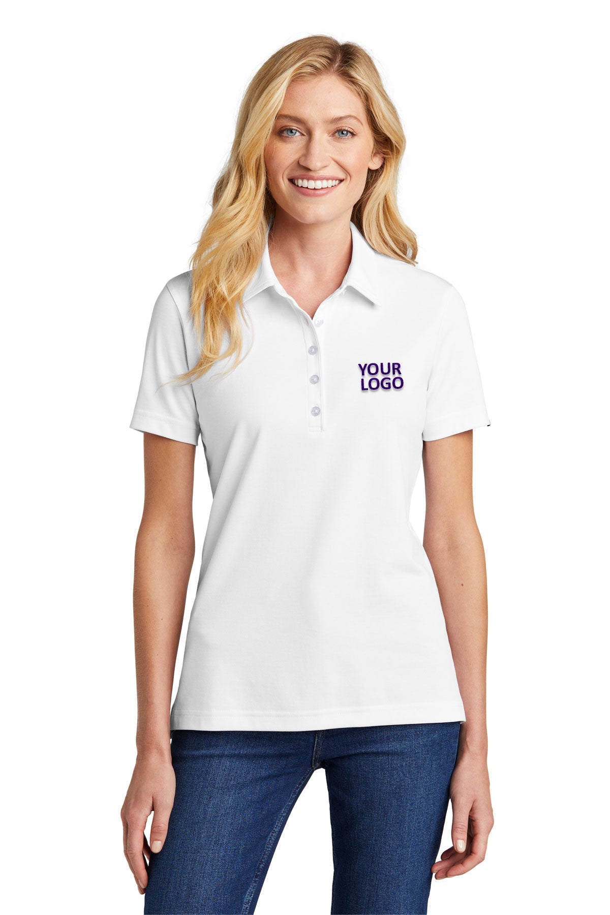TravisMathew White Polos polo shirts with company logo