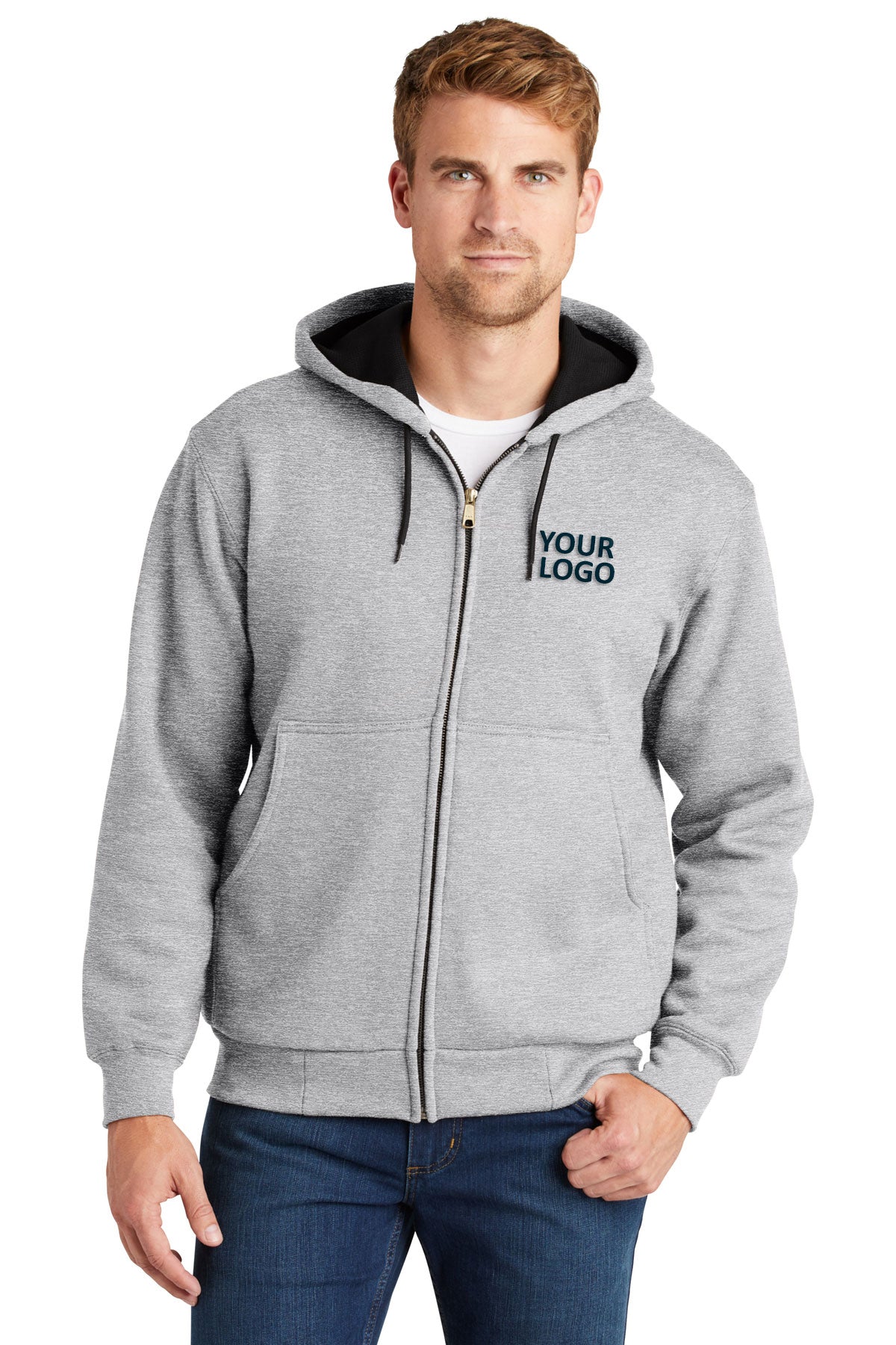 CornerStone Athletic Heather CS620 business jackets with logo