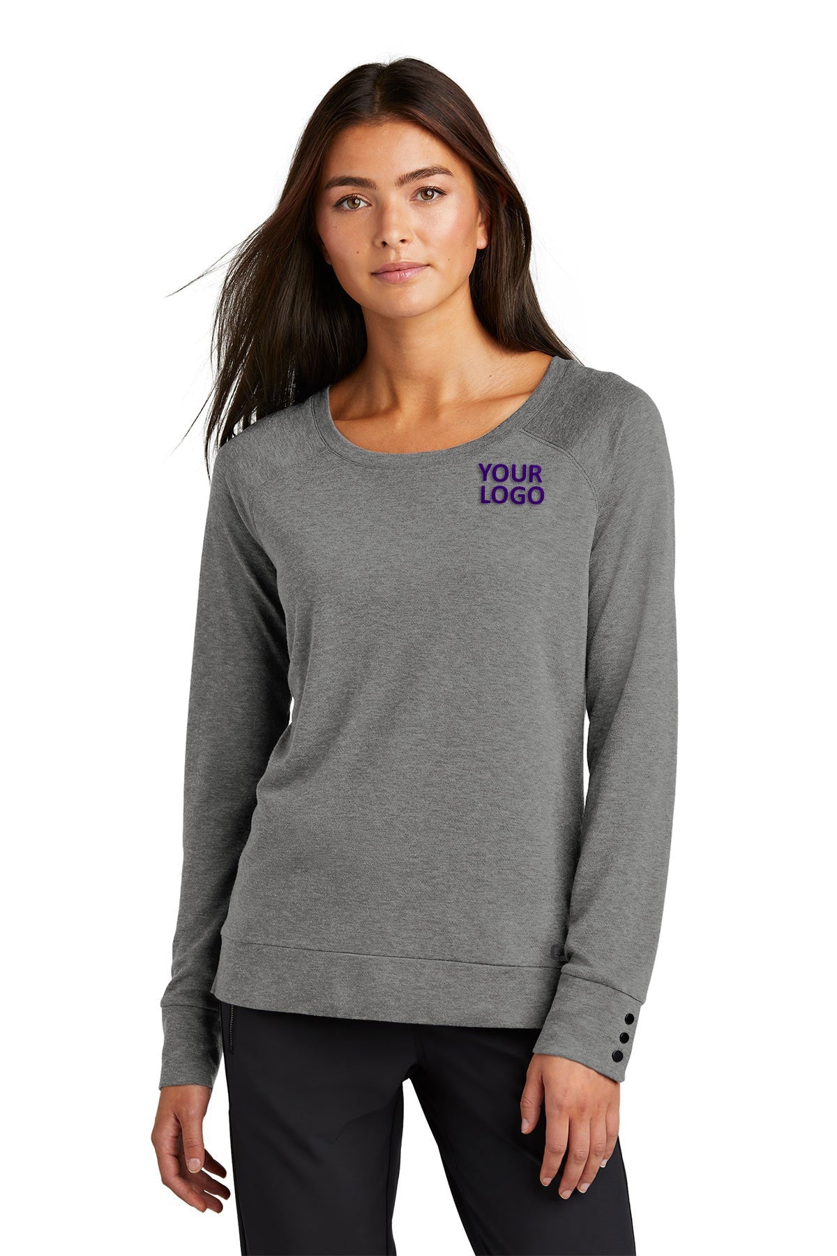 OGIO Gear Grey LOG150 custom logo sweatshirts embroidered