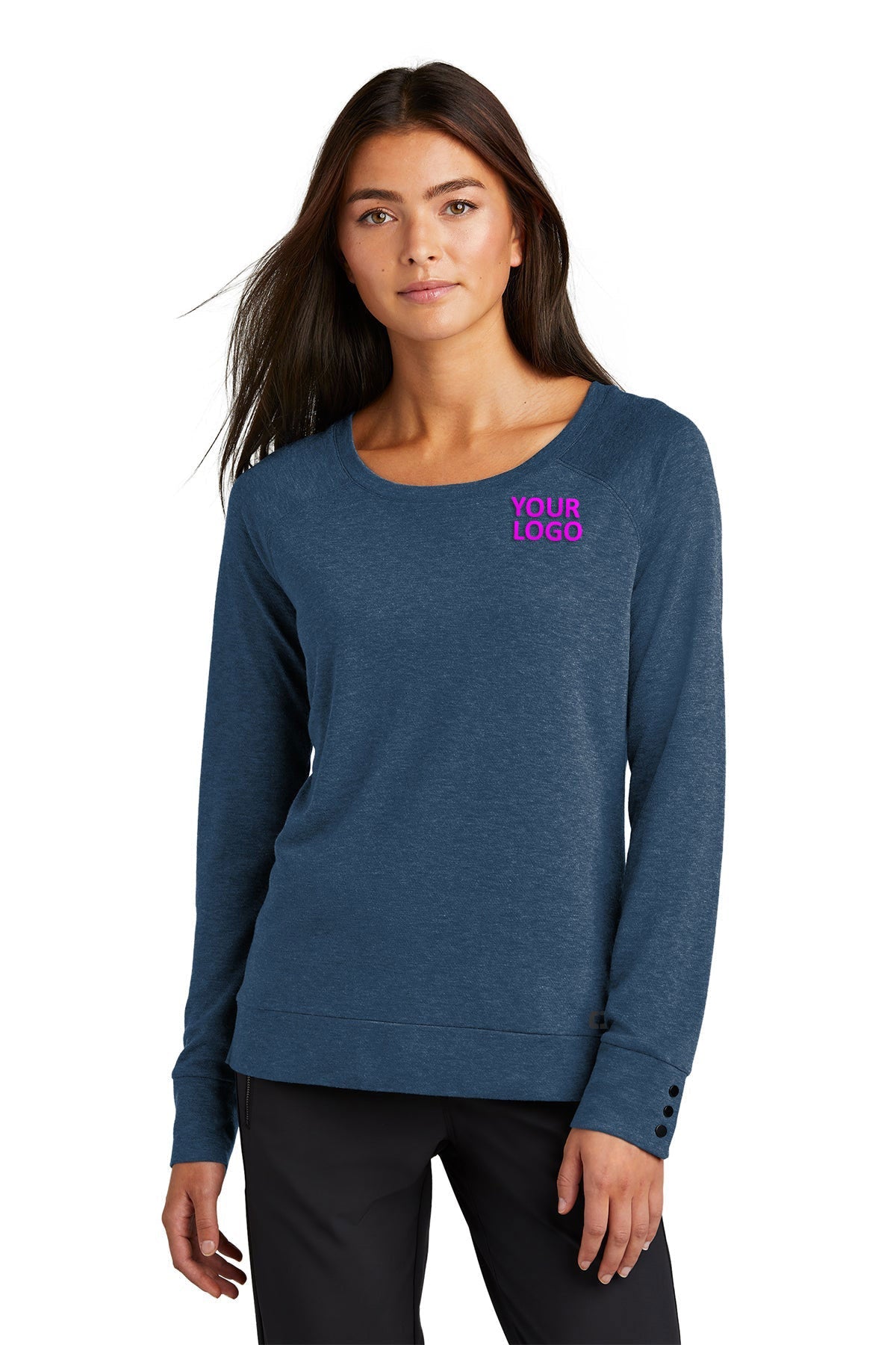 OGIO Spar Blue LOG150 custom dri fit sweatshirts