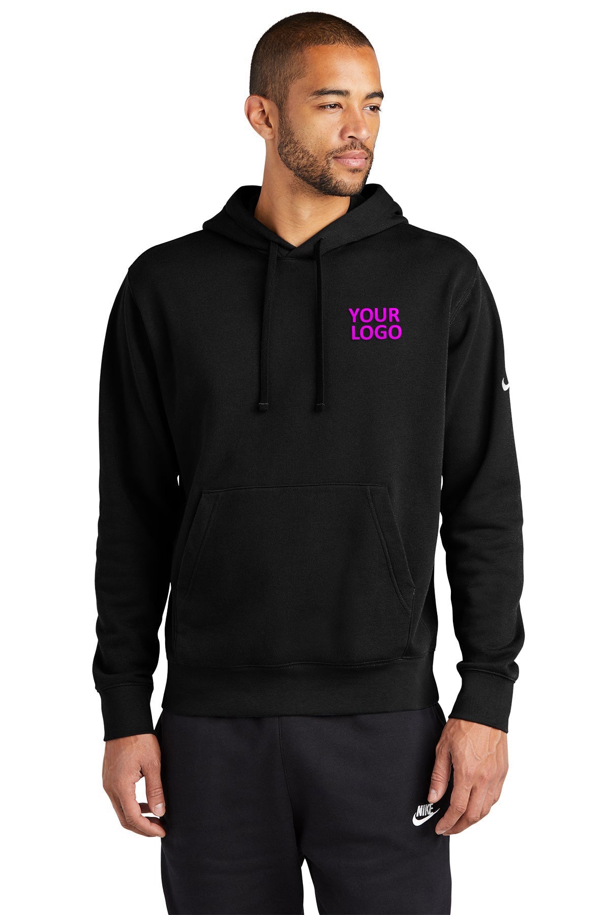 Nike Black NKDR1499 custom sweatshirts with logo