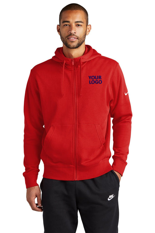 Nike Ladies Club Fleece Pullover Custom Hoodies, University Red