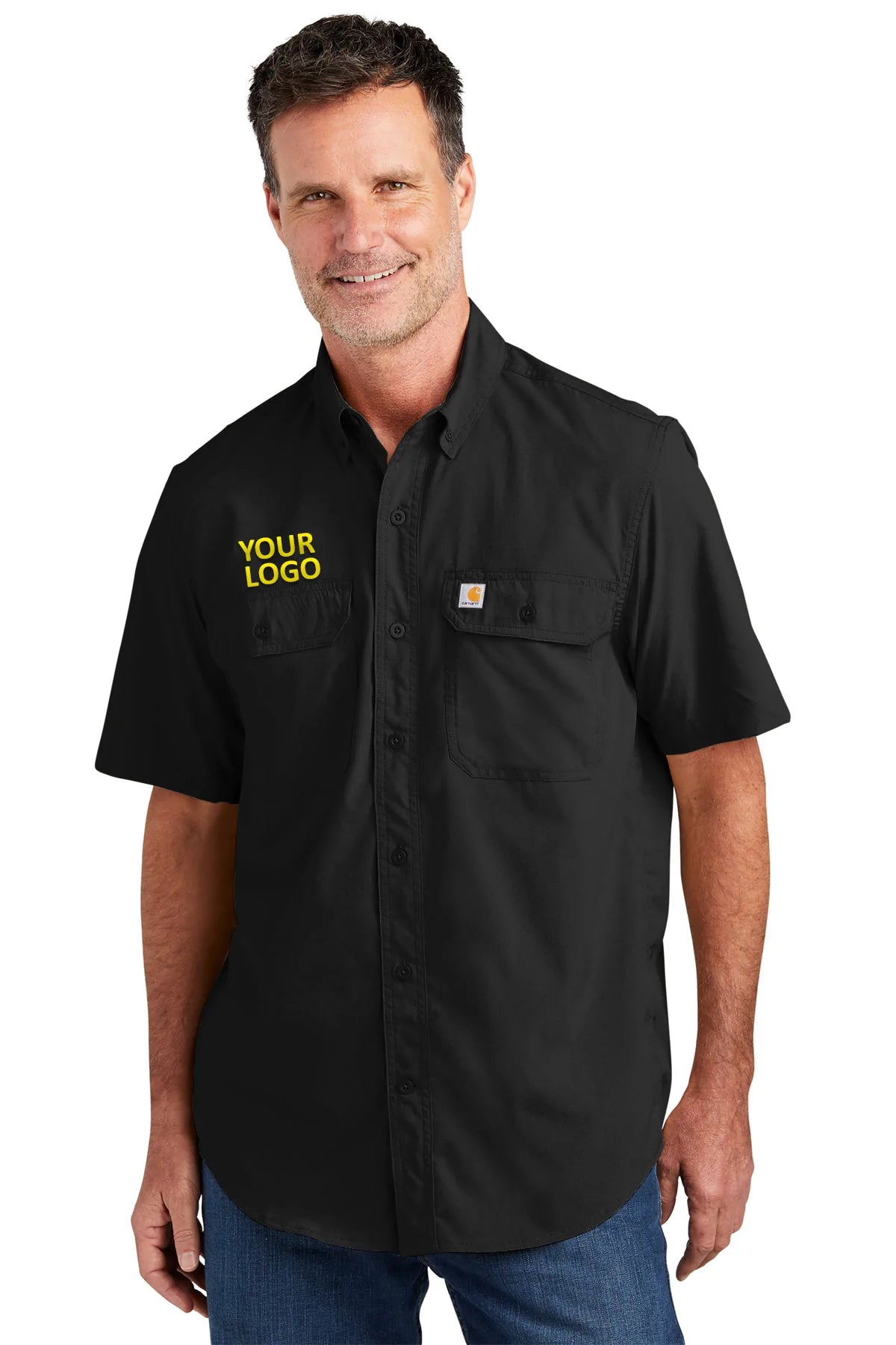 Carhartt Black CT105292 custom embroidered shirts