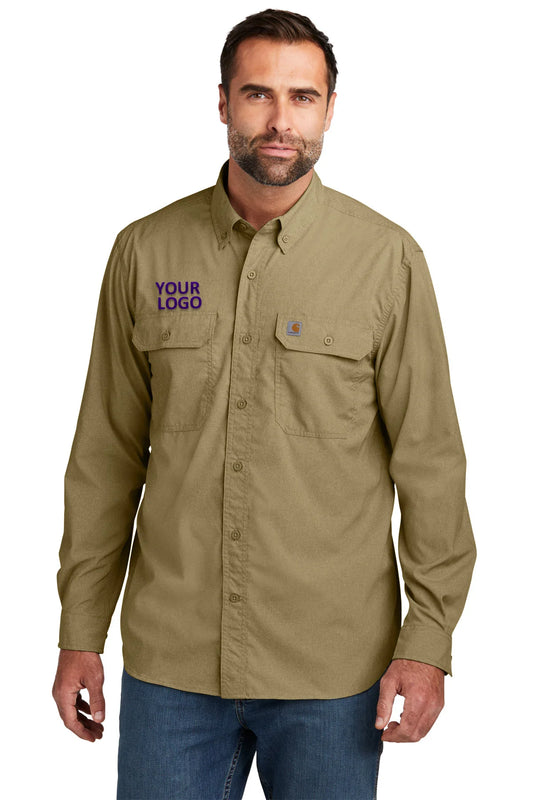 Carhartt Dark Khaki CT105291 custom work shirts