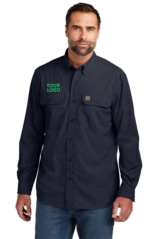 Carhartt Navy CT105291 company logo shirts