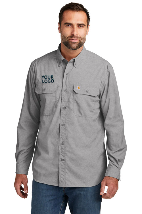 Carhartt Force Solid Custom Shirts, Dark Khaki