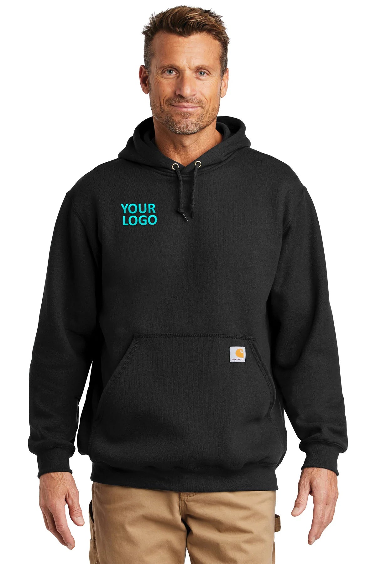 Carhartt Black CTTK121 custom logo sweatshirts embroidered