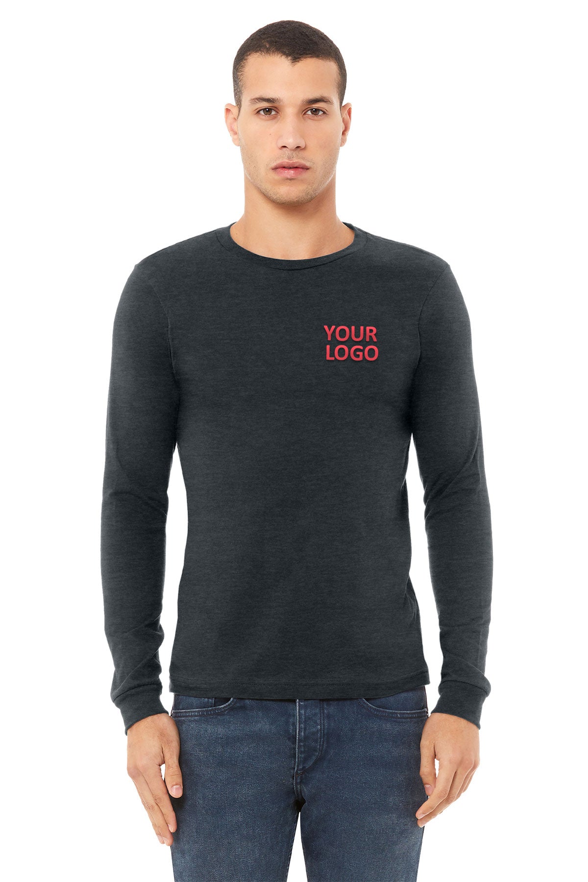 Bella + Canvas Dark Grey Heather BC3501CVC