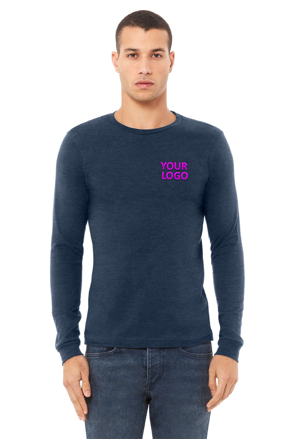Bella + Canvas Heather Navy BC3501CVC
