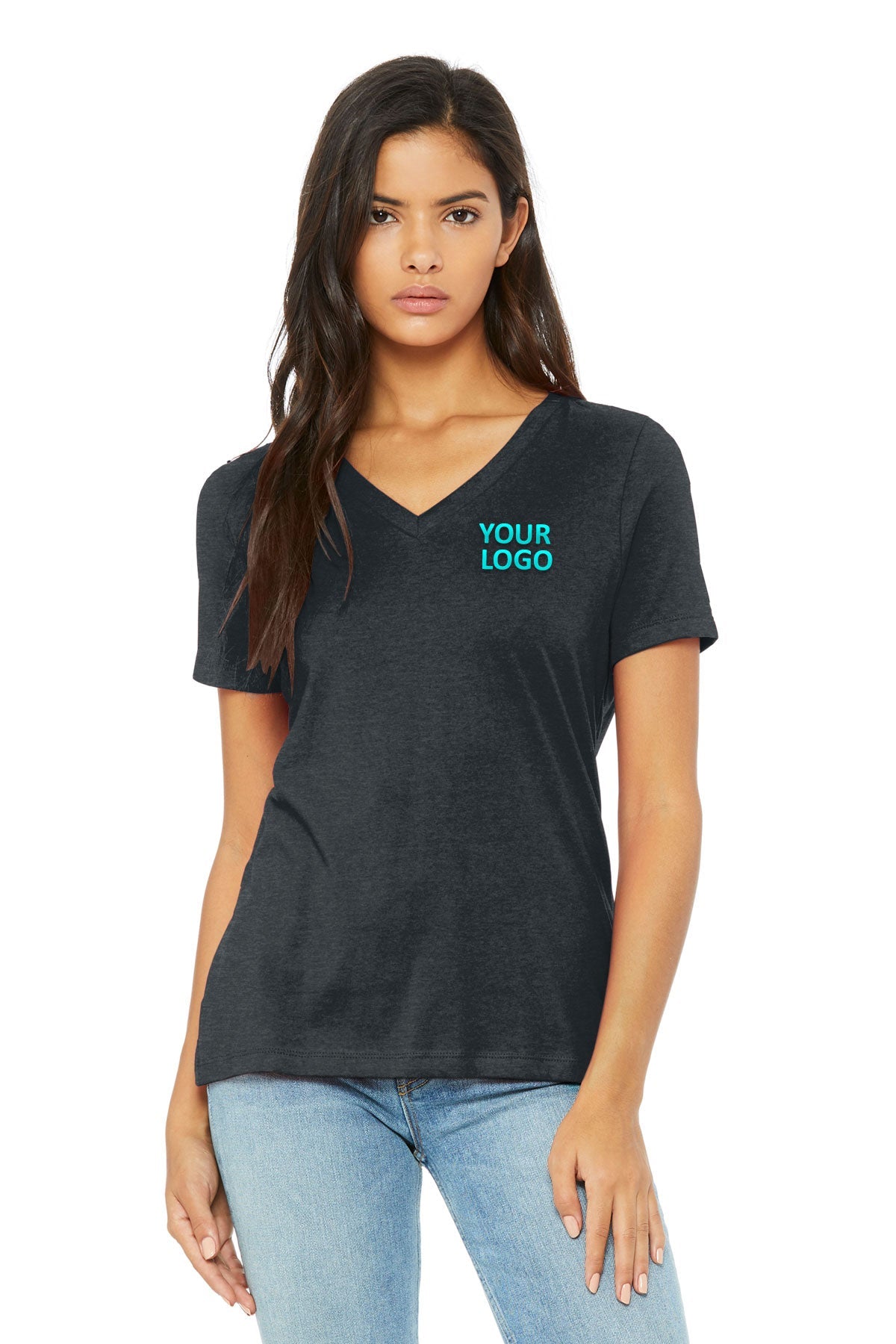 Bella + Canvas Dark Grey Heather BC6405CVC