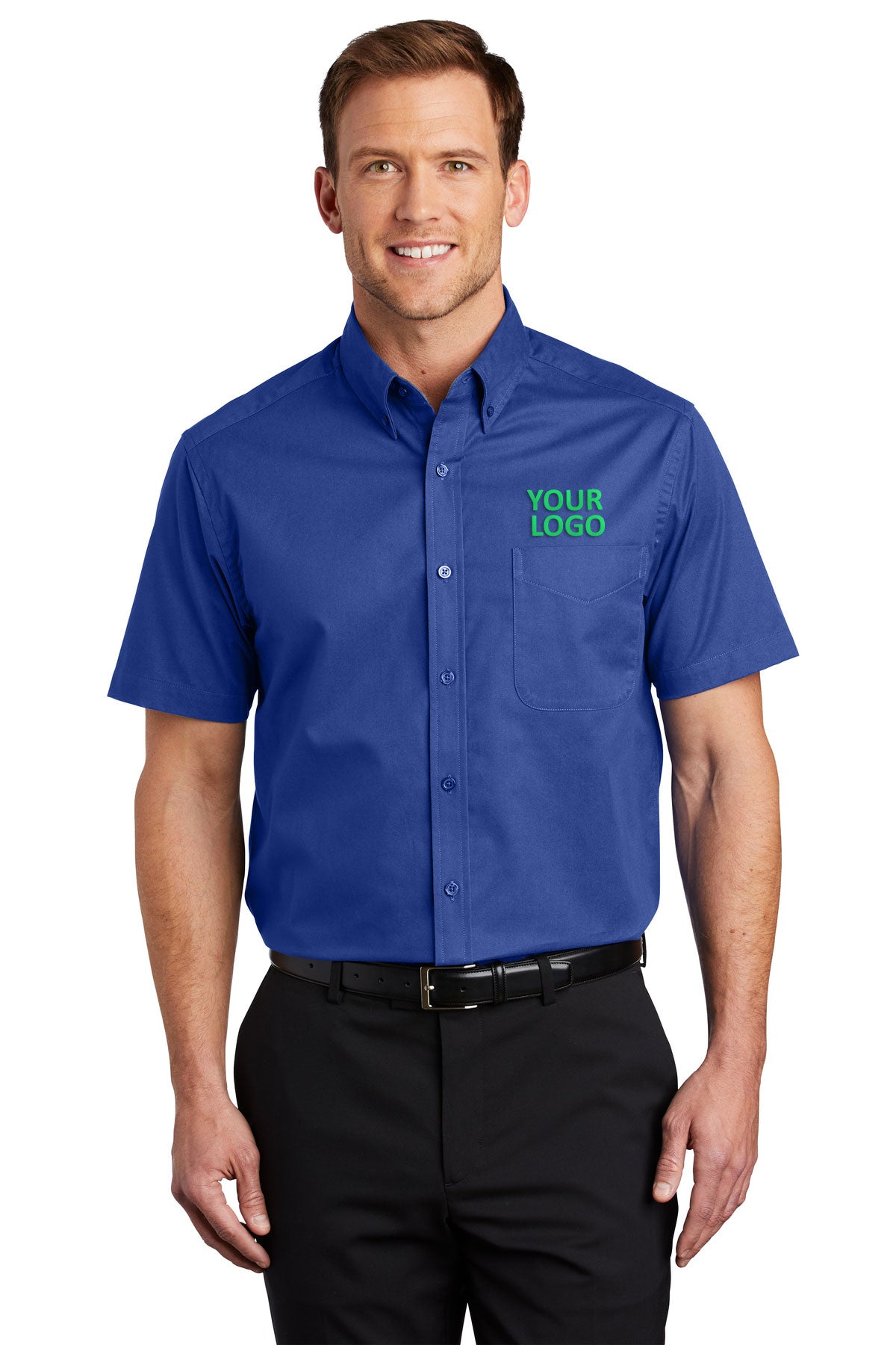 Port Authority Royal/Classic Navy S508 company logo shirts