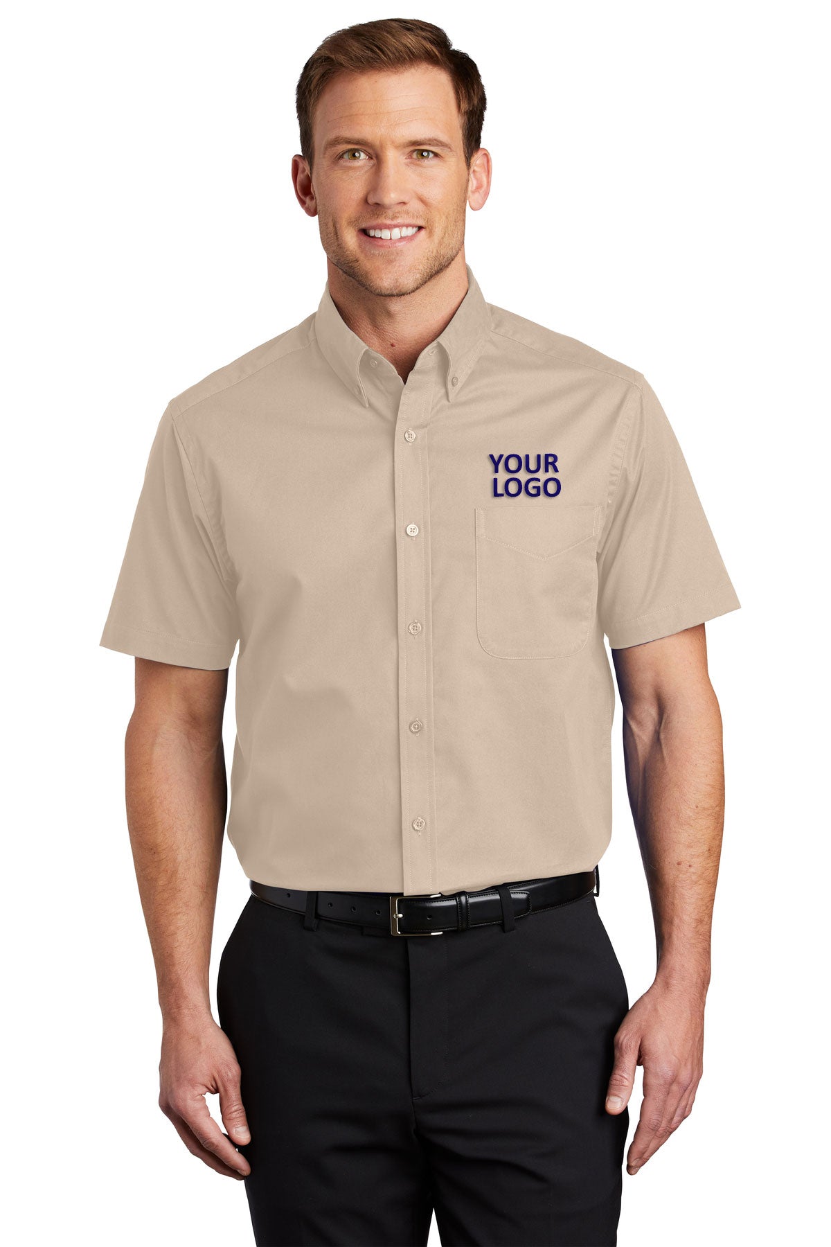 Port Authority Stone S508 company logo shirts