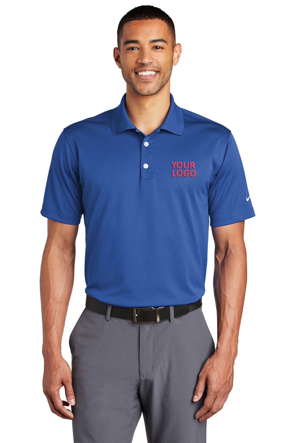 Nike Tech Basic Dri-FIT Custom Polos, Varsity Royal