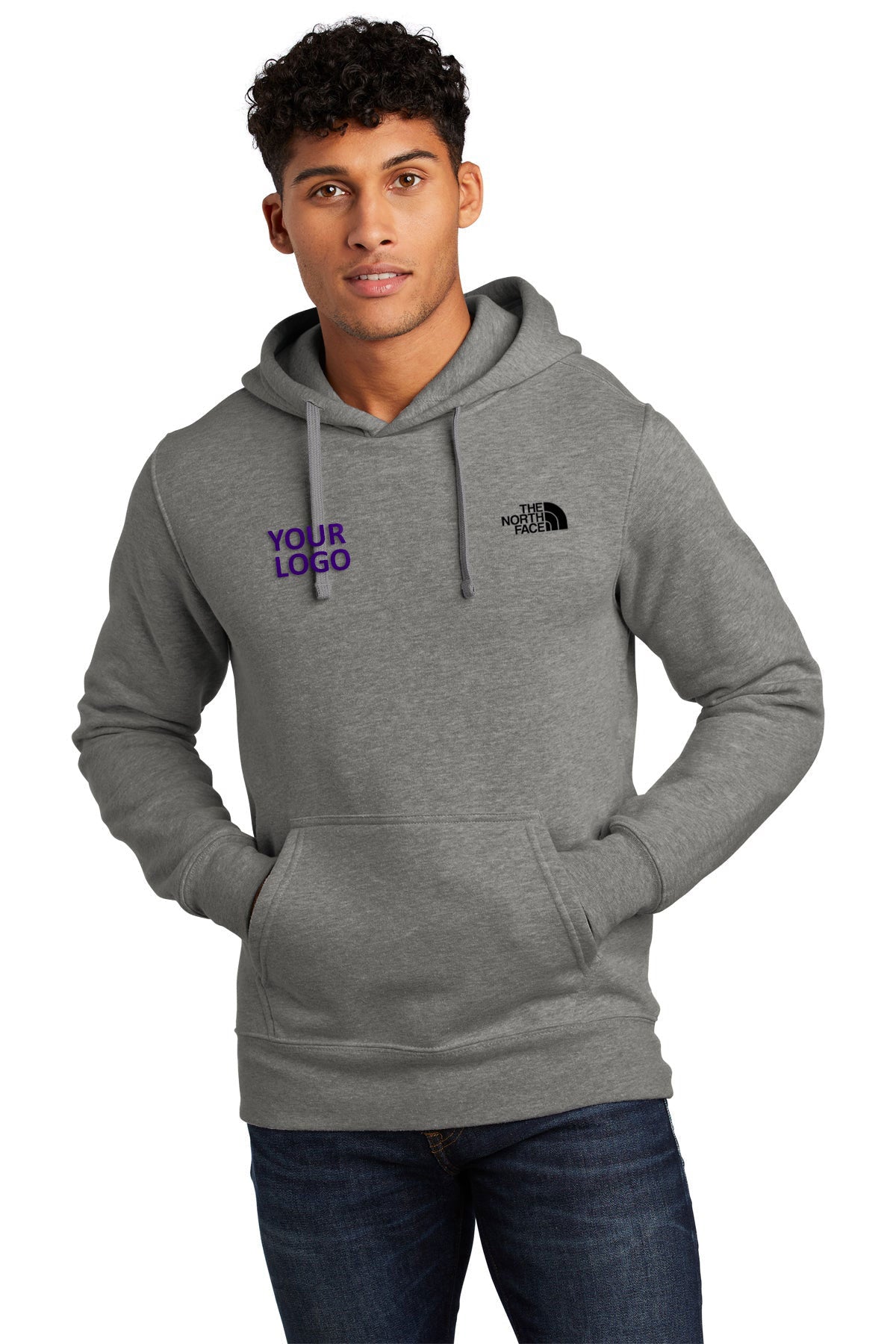 The North Face TNF Medium Gray Heather NF0A7V9B sweatshirts with logos