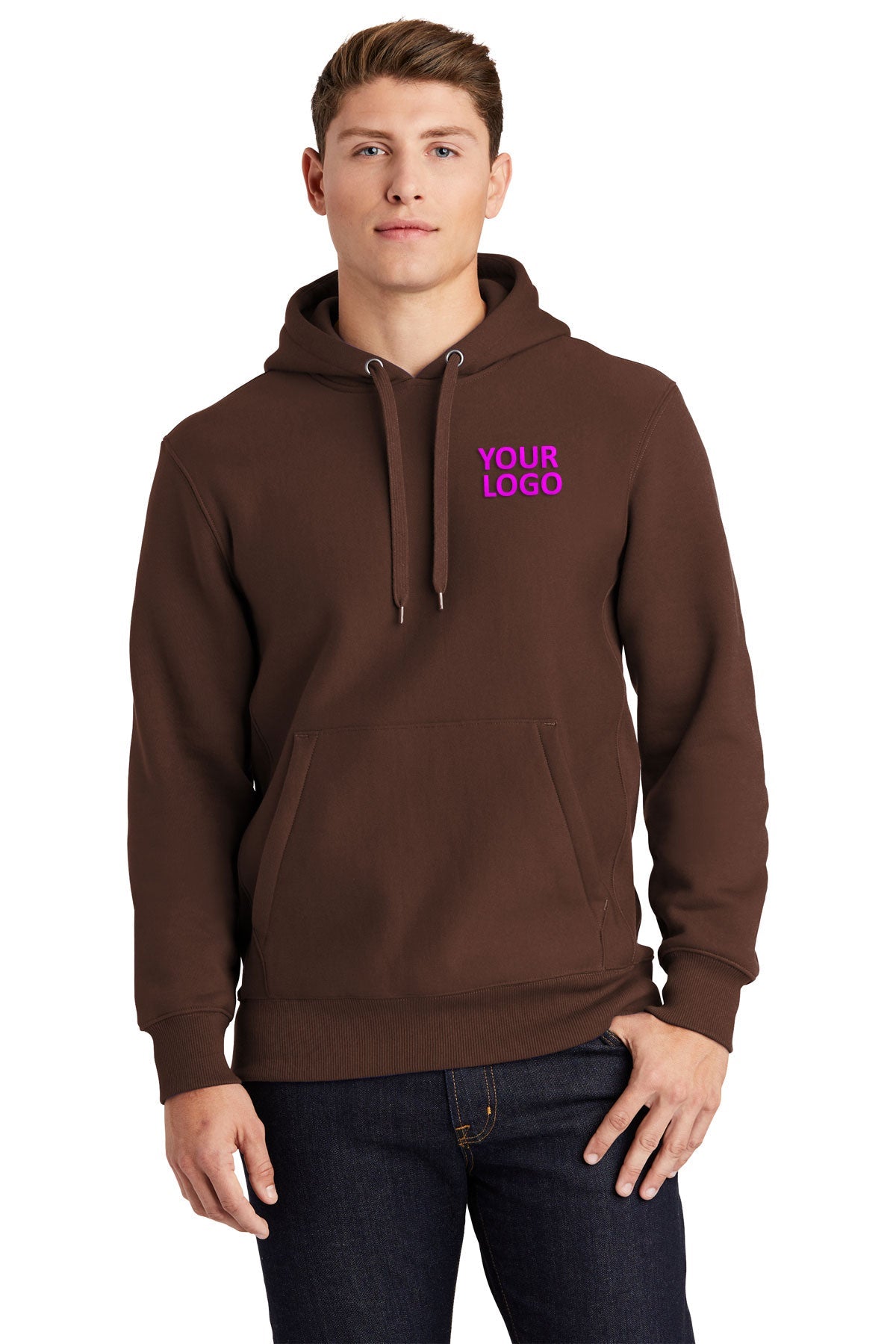 Sport-Tek Brown F281 custom printed sweatshirts