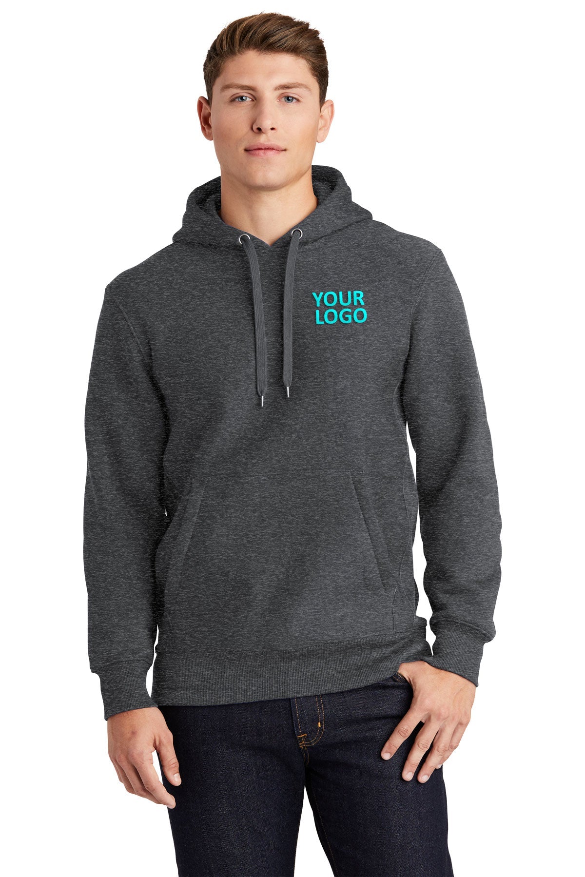 Sport-Tek Graphite Heather F281 business sweatshirts with logo