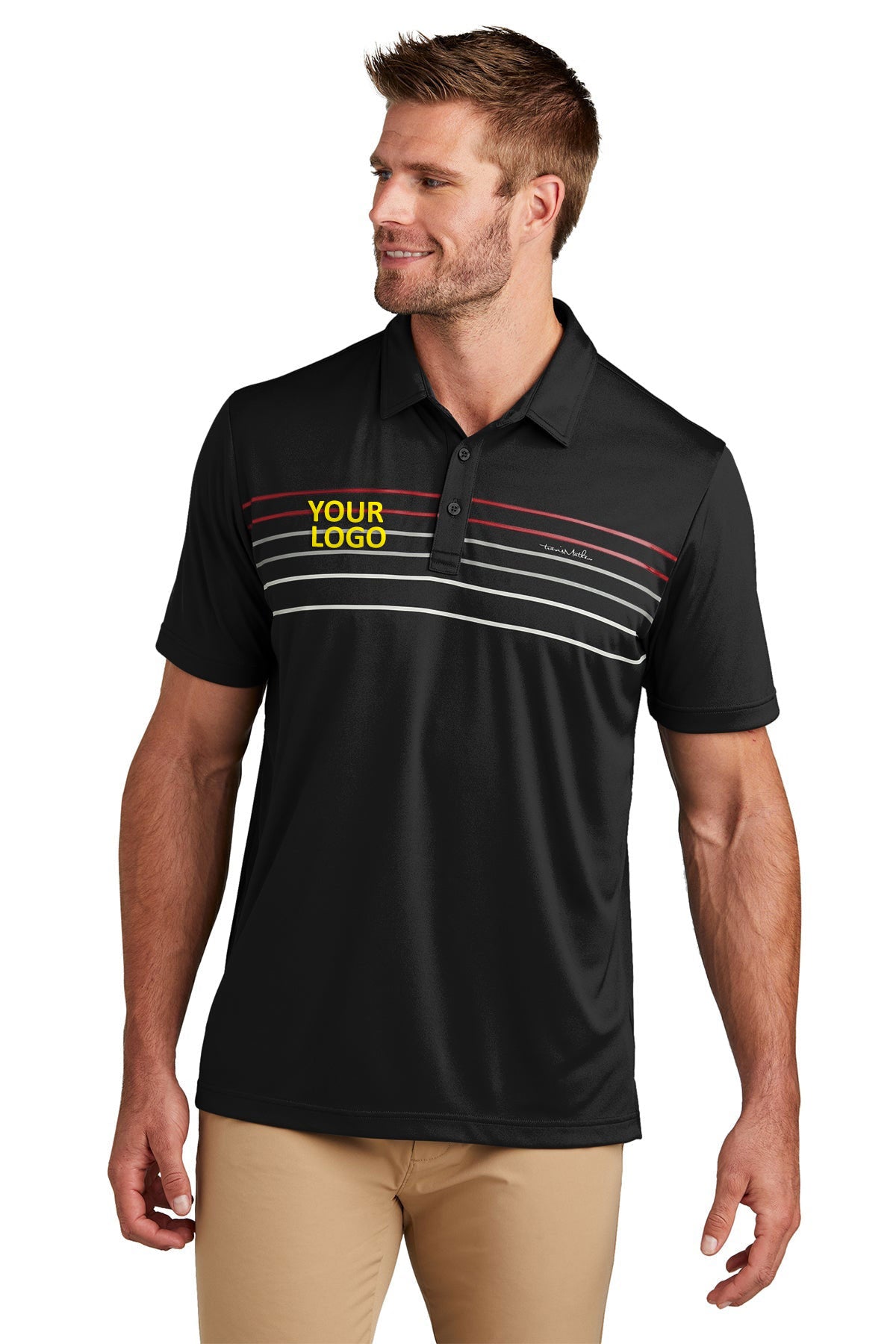 TravisMathew TM1MY400 Black custom embroidery sweatshirts