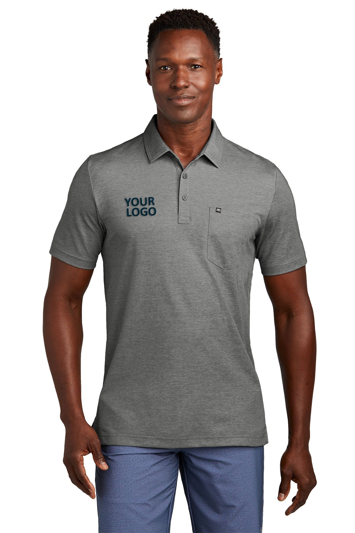 TravisMathew TM1MY404 Quiet Shade Grey Heather custom dri fit sweatshirts
